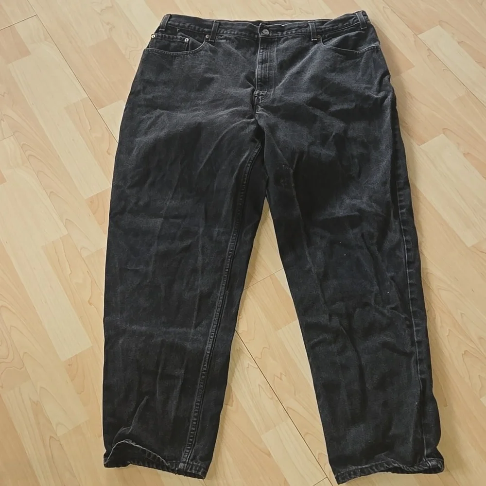 Vintage Usa Made Levis 560 Loose Fit Tapered Leg Black Denim Jeans 42x32